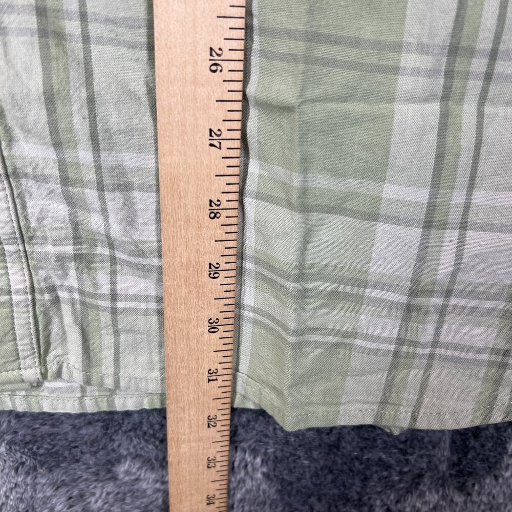 Carhartt Shirt Mens XL Light Green Loose Fit Midweight Short Sleeve Plaid New - Picture 7 of 10